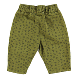 Unisex trousers | Khaki w/ black flowers