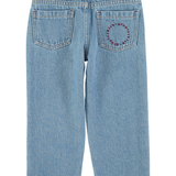 Unisex trousers | Washed navy denim