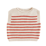 Vest Harvey - Cream/red