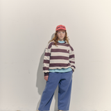 Bubble Sweatshirt - Conker Stripe Fleece