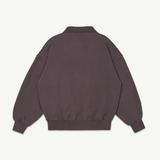 Polo Sweatshirt - Dark Cherry Fleece