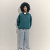 Half Zip Funnel Sweatshirt - Evergreen Fleece