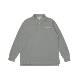 Polo Top - Grey Melange Piquet