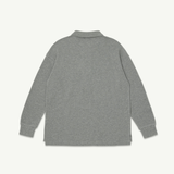 Polo Top - Grey Melange Piquet