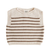Baby harvey Vest - Cream/Mocha