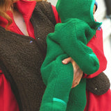 children's jumpsuit - forest green (100% merino wool) - knitted