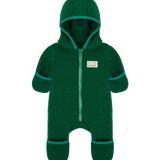 children's jumpsuit - forest green (100% merino wool) - knitted