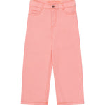 STRAIGHT CONTRAST JEANS *peach*