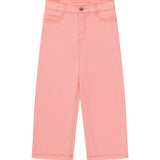 STRAIGHT CONTRAST JEANS *peach*