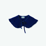 Herringbone denim collar