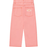 STRAIGHT CONTRAST JEANS *peach*