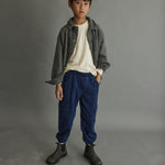 Herringbone denim cargo pants - Denim