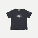 Slub print T-shirt tresors - Navy