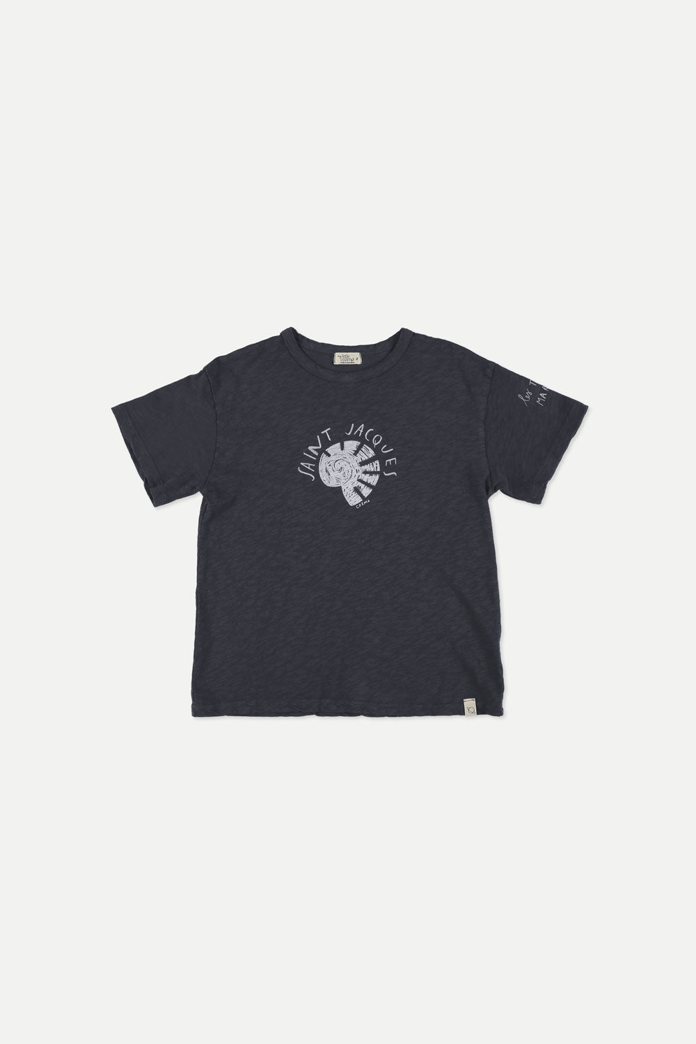 Slub print T-shirt tresors - Navy