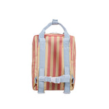 Sticky Lemon Backpack Medium Stripes Coral Pink + Sandy Yellow