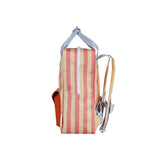 Sticky Lemon Backpack Medium Stripes Coral Pink + Sandy Yellow