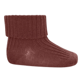 Wool Rib Baby Socks - Hot Chocolate
