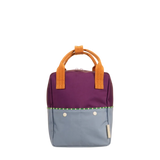 Sticky Lemon backpack small - colourblocking - purple tights + badminton blue