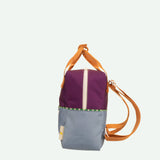 Sticky Lemon backpack small - colourblocking - purple tights + badminton blue