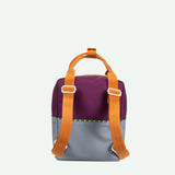 Sticky Lemon backpack small - colourblocking - purple tights + badminton blue
